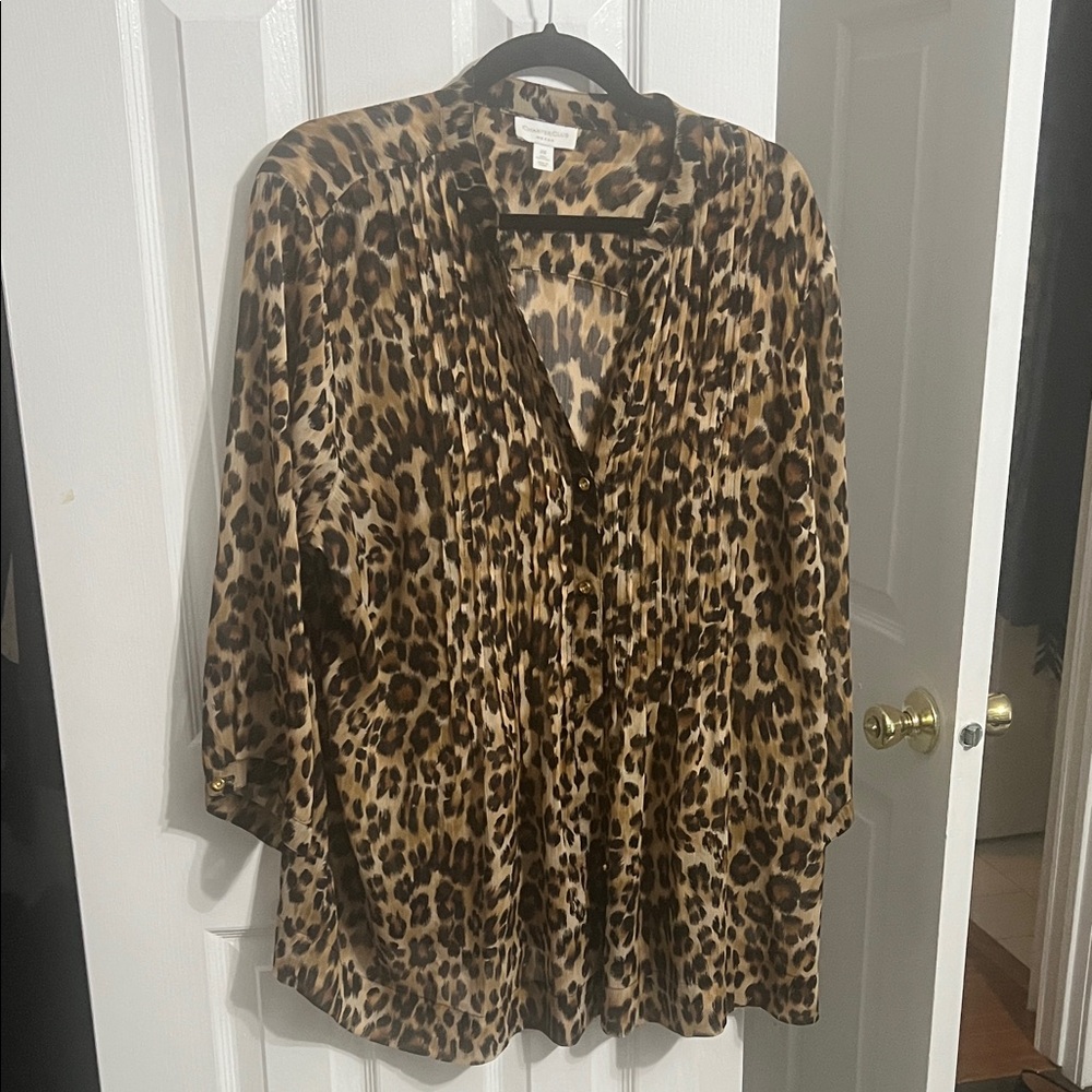 Charter Club Leopard Print Blouse